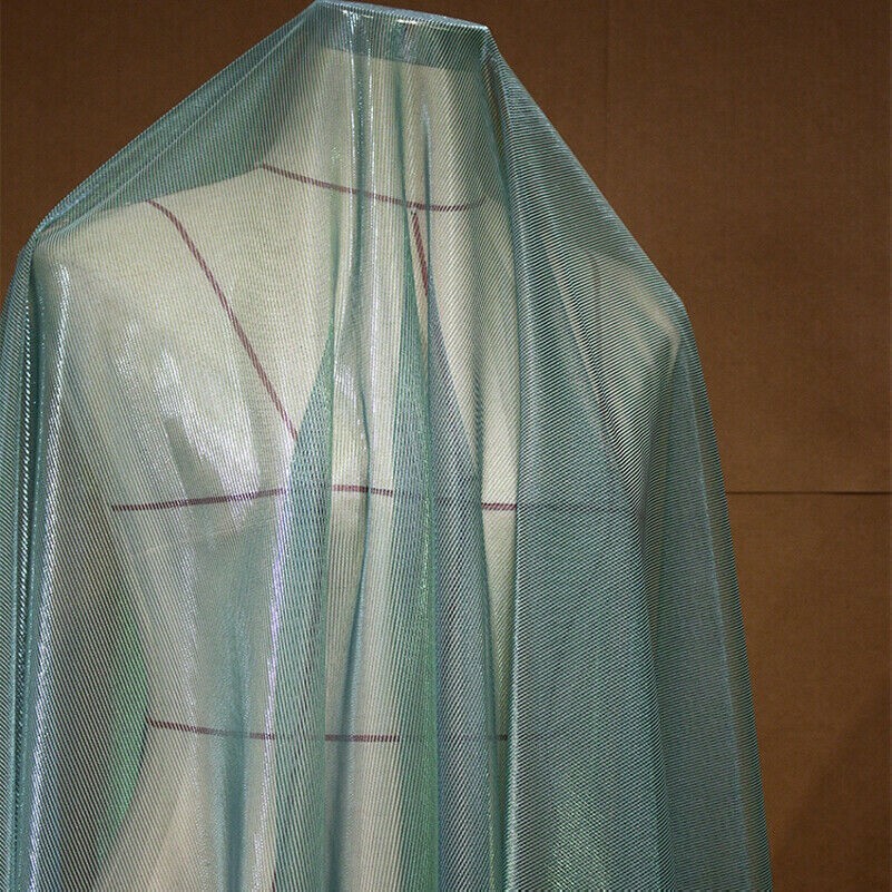 Trasparente a Righe Rete Tessuto Cucito Materiali Fai da Te Abito Sposa Panno By