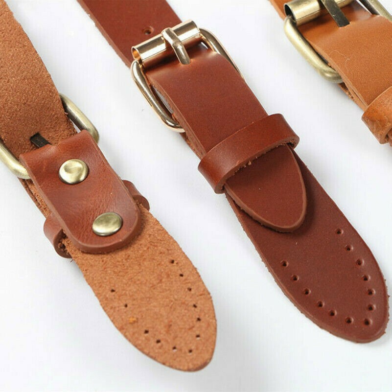 2x-genuine-leather-buckle-clasps-belt-strap-lock-bag-coat-sleeve-accessories