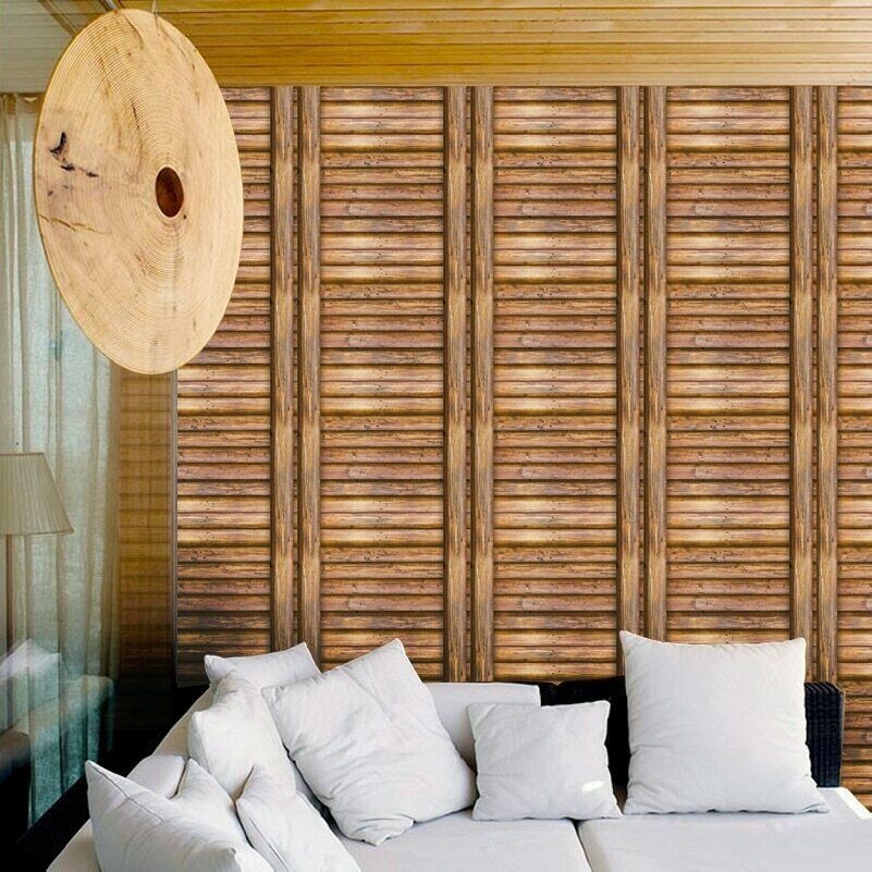 10M 3D Selbstklebend Tapete Wasserfest PVC Holz Maserung Wand Tapeten
