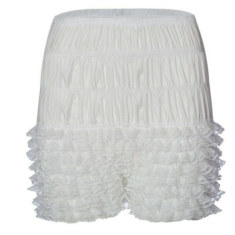 Women Ruffle Knickers Panties Bloomers Lace Mesh Frilly Tiered Underwear