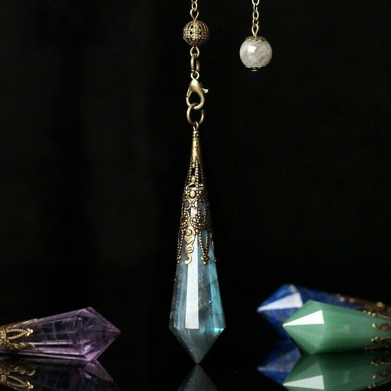 Tarot Divination Faceted Crystal Pendulum Opal Retro Wicca Pagan Altar Props