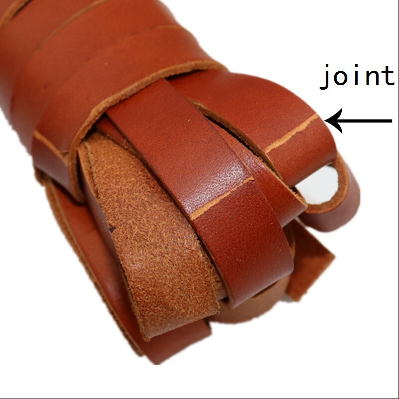 5M Cowhide Cord Real Leather Strap Flat Tape Trimming Ribbon DIY Sewing Crafts