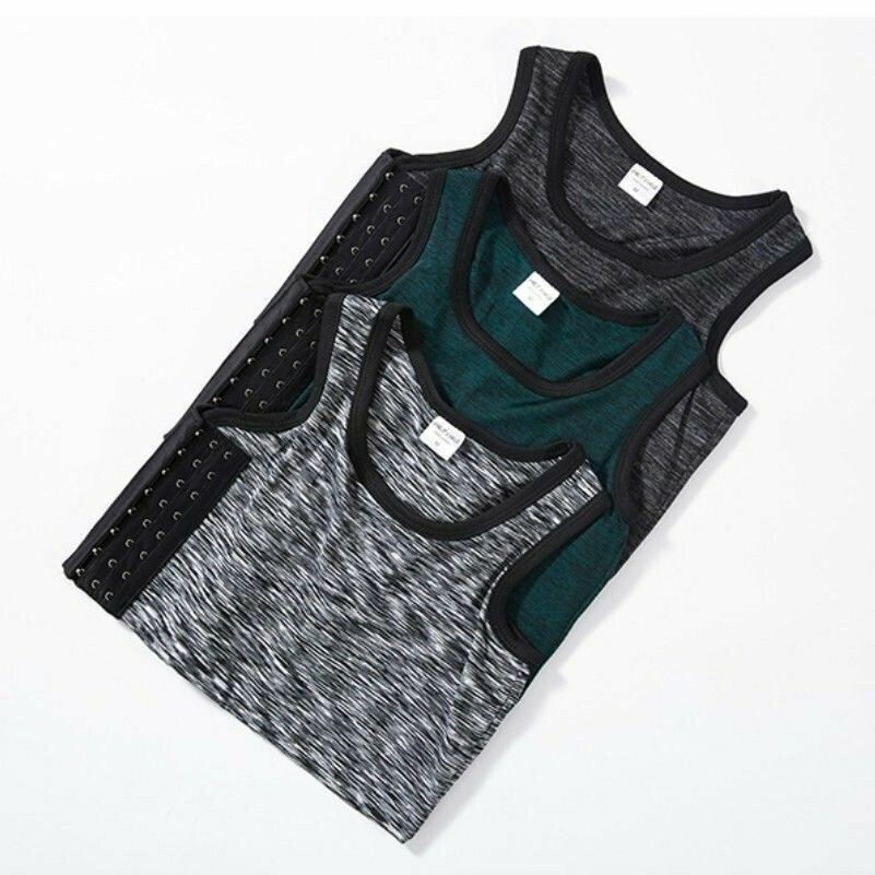 Lady Lesbian Tomboy FTM Buckle Chest Breast Binder Crop Vests Tank Tops Oversize