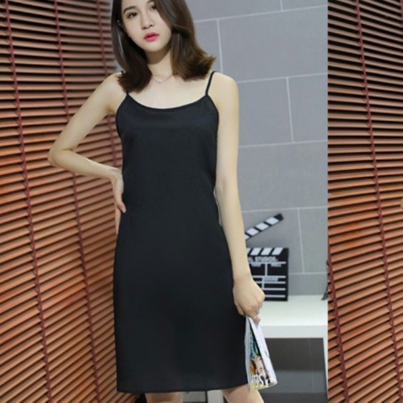 donna chiffon sottoveste SPAGHETTI canotta abbigliamento da notte