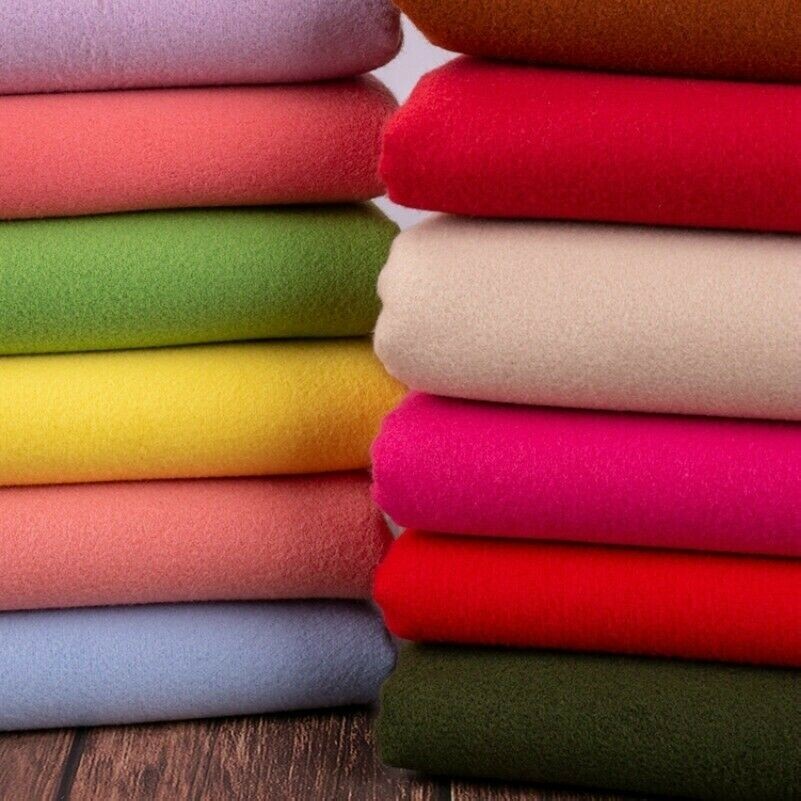 Faux Wool Fabric Cashmere Woollen Cloth Thick Solid DIY Material for Coat