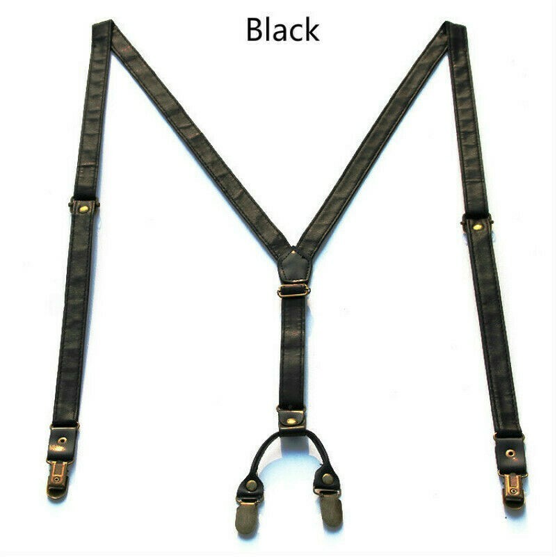 men-women-adjustable-braces-slim-yback-trouser-leather-suspenders-clip-on
