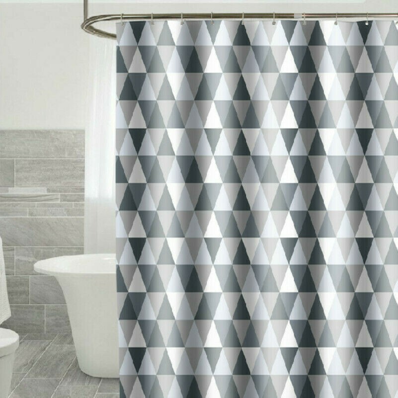Tenda Da Doccia Geometrica A Mosaico Impermeabile In Poliestere