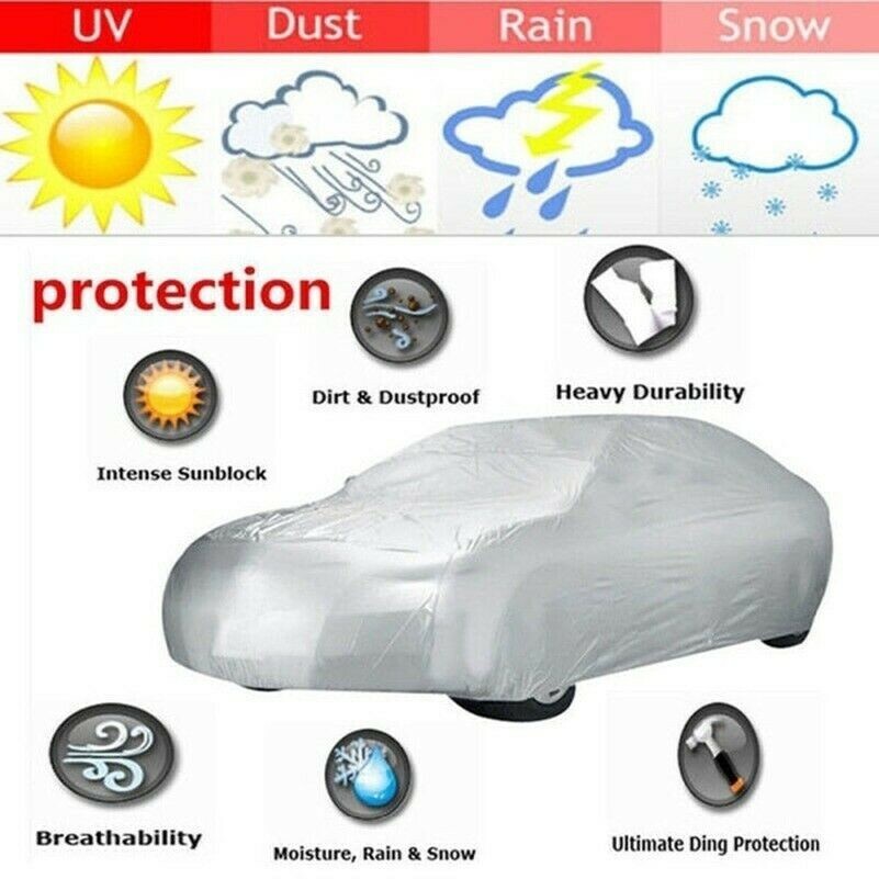 Universal Car Full Cover Rain Snow Dust Sun UV Shade Resistant Protection SHP