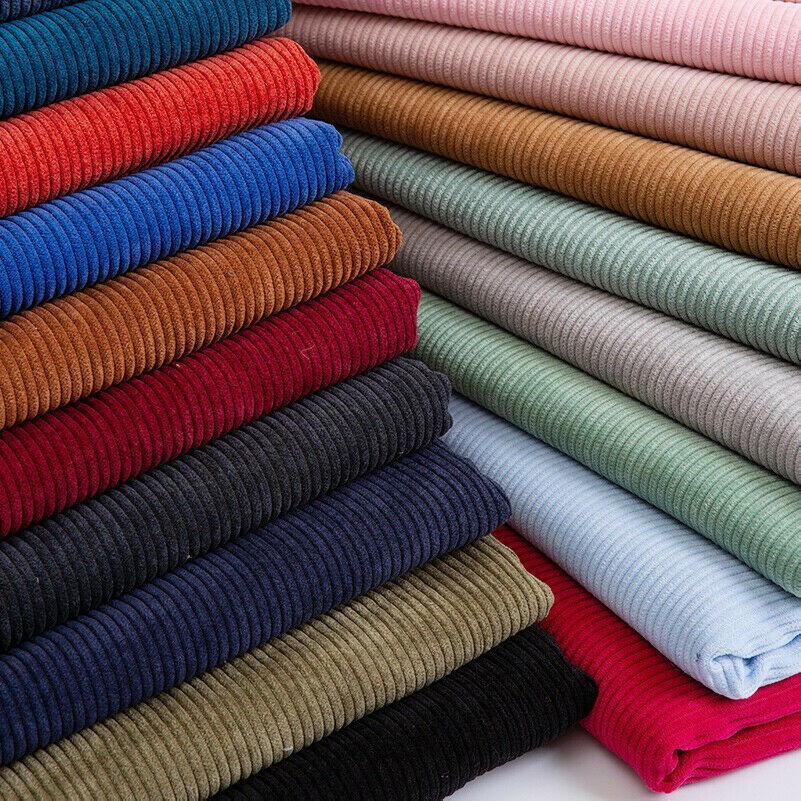 8 Wales Corduroy Fabric Plain Thick Coat Pants Sewing Materials DIY By Metre