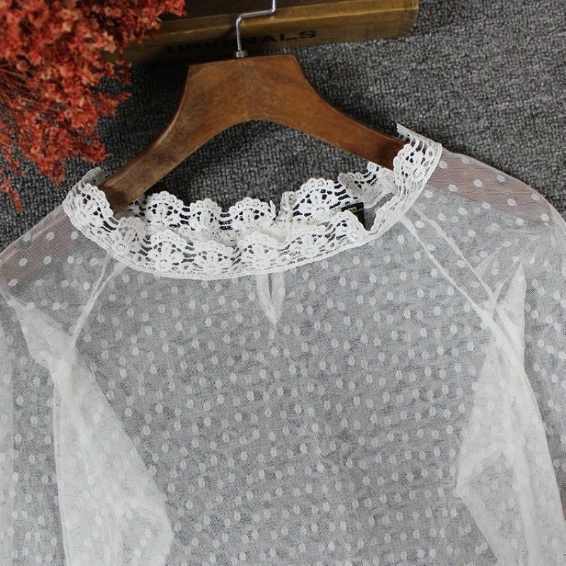 femme robe en dentelle transparent Ligne-A sous-jupe petits volants jupon