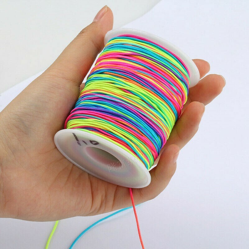 10/12/15MM Rund Elastische Schnur Perlung Saiten für Armband Schmuck Basteln