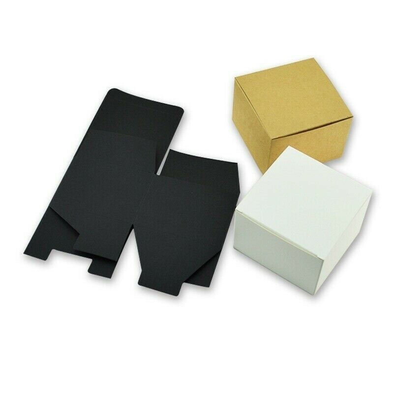 20 X Papier Kraft Boîtes Cadeau Bonbons Mise en Carton Boîte Basculant Fête