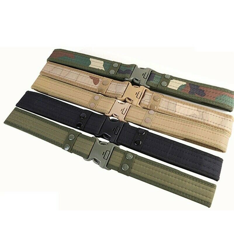 Uomo Outdoor Formazione Cintura Militare Soldato Tattico Nylon Tela