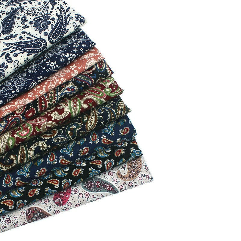 Paisley Muster Blumen Baumwolle Stoff Basteln Tuch Kostüm 100 147cm DIY Neu