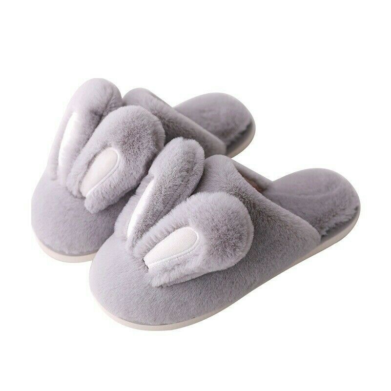 lady-men-faux-fur-fluffy-bunny-ear-slip-on-slippers-furry-lined-flats-shoes
