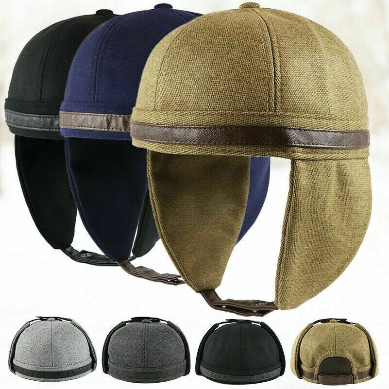 Helmkraut Matrose Hut Kappe Roulé Manschette Beanie Ohr Klappen Aviator Unisex