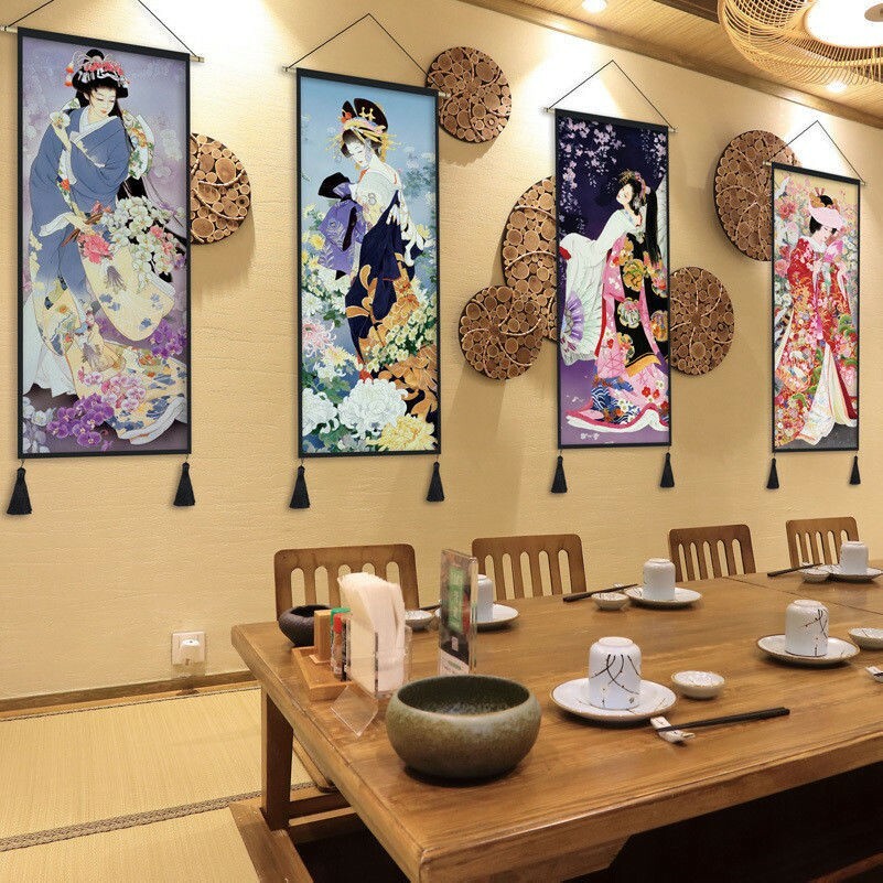 Wandteppich Bedruckten Stoff Bild Wandbehang Flagge Fahne Japanisch Damen