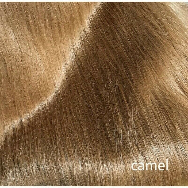 Lungo Pelo Pelliccia Sintetica Peluche Caldo Panno Collare Borse Soffice Sfondo