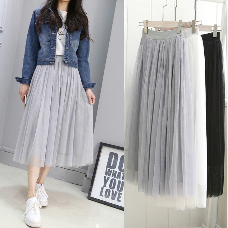 donna velato a rete gonna lunga decorativi tulle slip PIEGHE Tutu Abito da ballo