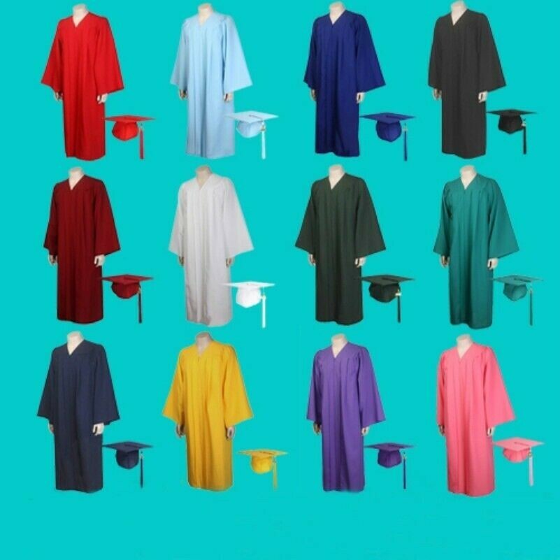 Unisex Graduation Gown University Academic Bachelors Robe Choir Preachers