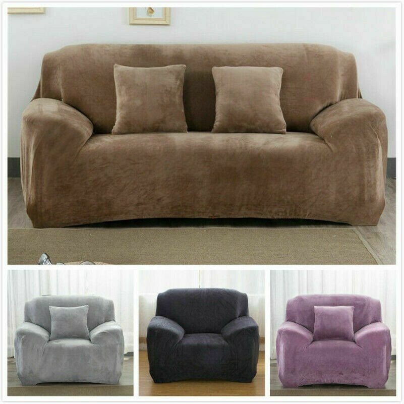 Copertura Per Divano In Velluto Spessa Elasticizzata Antipolvere Stretch