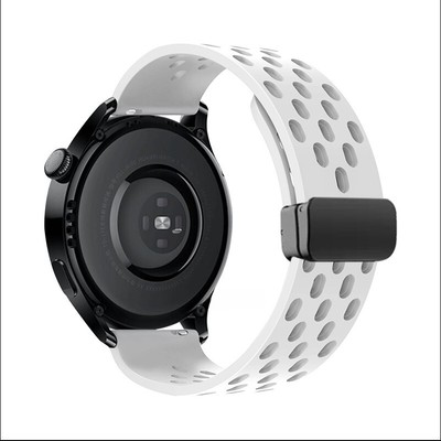 Sports magnetic folding buckle hole silicone watch strap