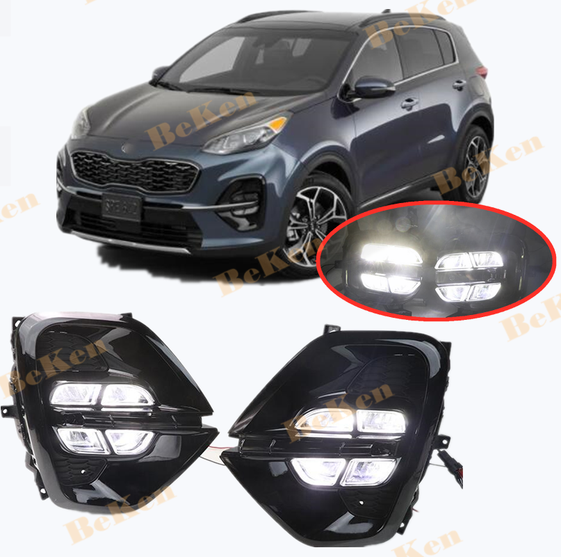 KX5 LED Daytime running lights 201920 For KIA Sportage Fog Light Kit w