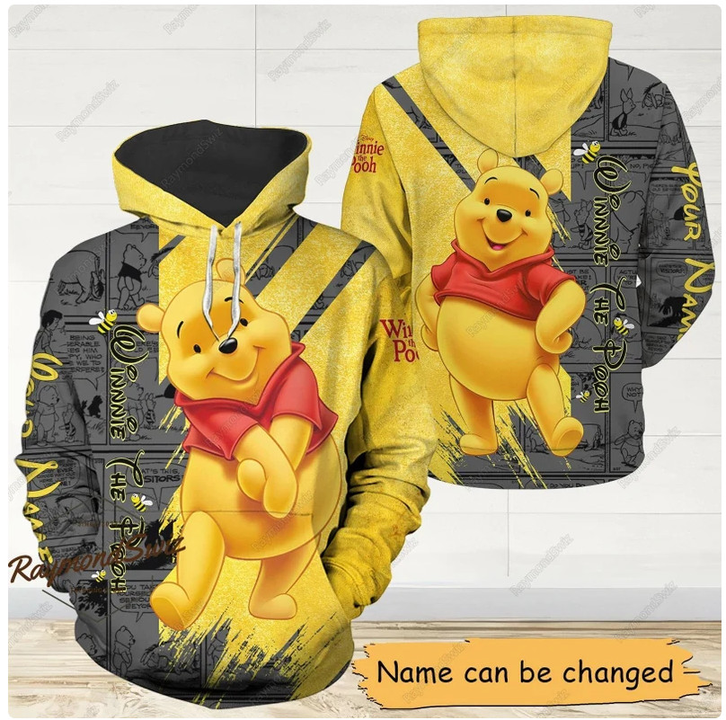 Personalized Pooh 3D HOODIE The Mother Day Gift US Size Christmas Gift Halloween - Picture 1 of 3
