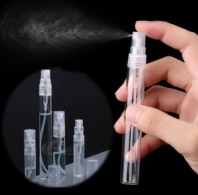 5Pcs Atomizer Pump Glass Refillable Perfume Spray Empty Bottle 1/2/3/5 ML