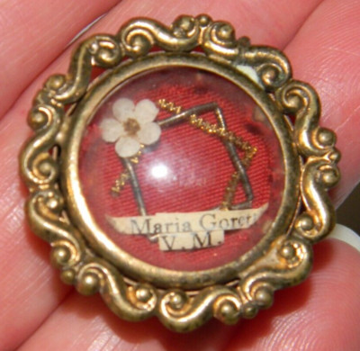 Patron Saint Maria Goretti reliquary 1st class relic Lily of purity rape victims