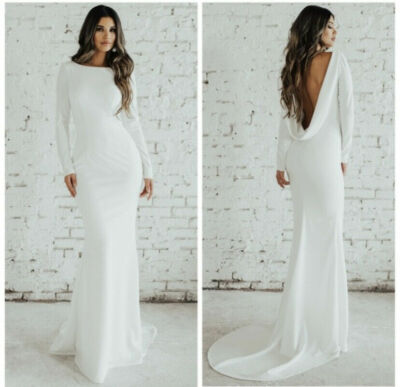 NOEL & JEAN Katie May Свадебное платье цвета слоновой кости WASSON из эластичного крепа с капюшоном сзади 2