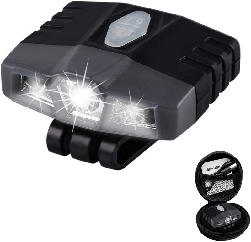 Ultra Bright Mini Hands Free LED Clip on Cap Light - Rechargea...