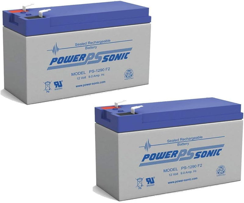 PS-1290 12 Volt 9 Amp Hour Rechargeable SLA Battery - PACK of 2