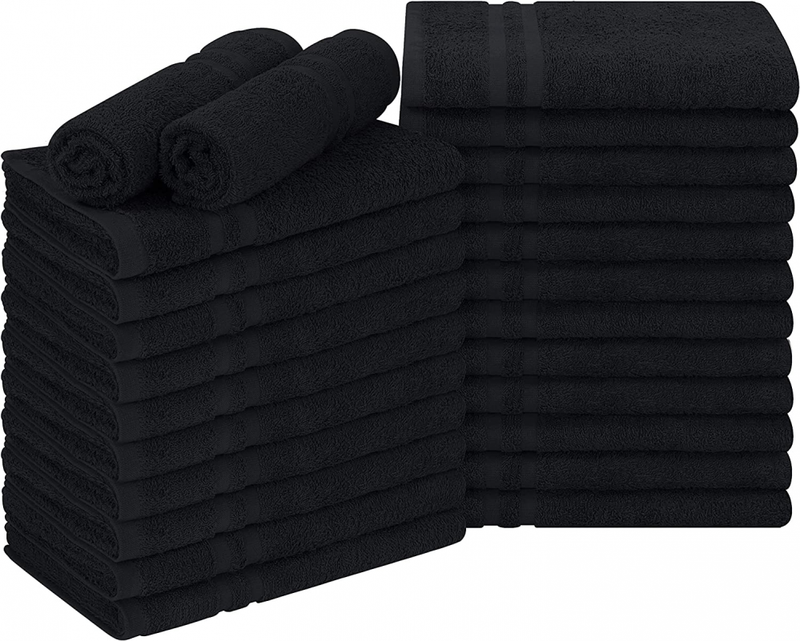 Cotton Bleach Proof Salon (16x27 Inches) 24 Pack, Black