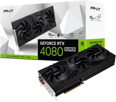 PNY RTX 4080 SUPER 16GB VERTO Overclocked Triple Fan DLSS 3 - VCG4080S16TFXPB1-O