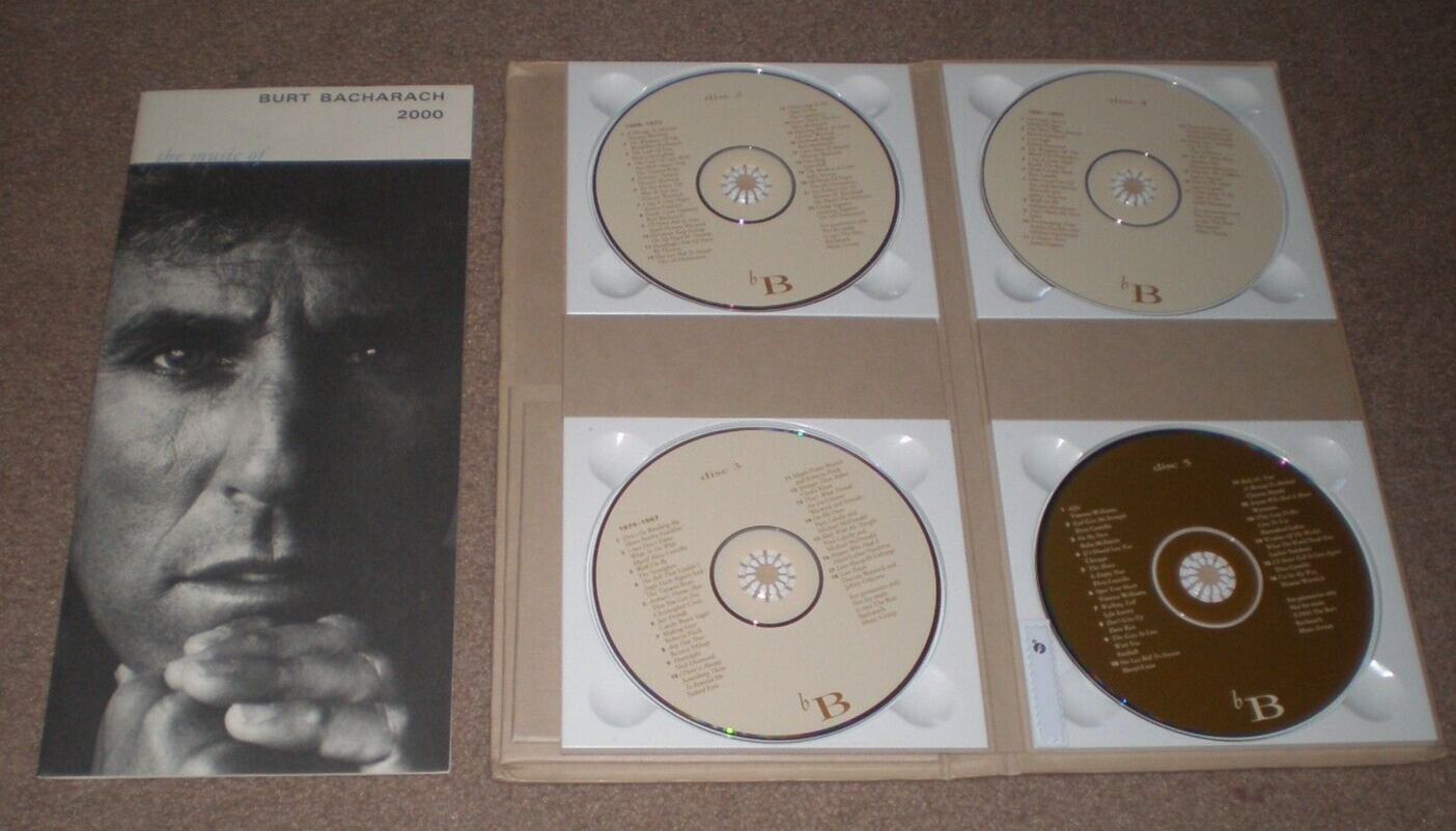 The Music Of Burt Bacharach 2000 4 CD BOX SET MISSING Disk 1 of 5 73 Tracks The Music Of Burt Bacharach 2000 4 CD BOX SET MISSING Disk 1 of 5 73 Tracks