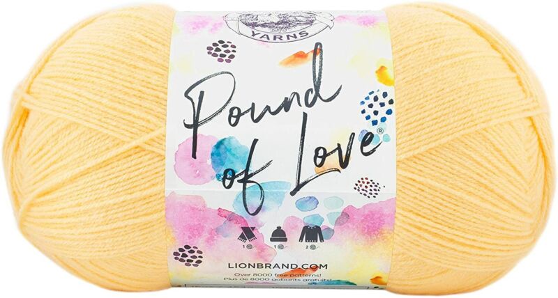 Lion Brand Yarn 550-158 Pound of Love Yarn, Each, Honey Bee