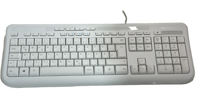 Microsoft 600 Wired Keyboard - QWERTY - German - White (IL/RT6-22177-ANB-0002...