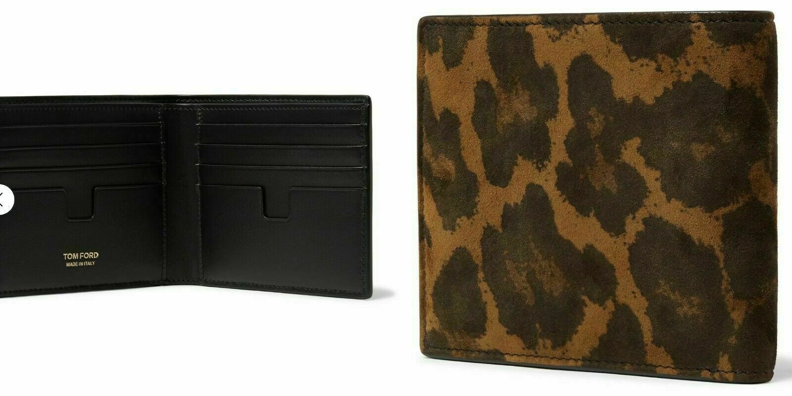 Pre-owned Tom Ford Icon Card Case Card Holder Purse Credit Cards Briefcase Wallet In Brown Black