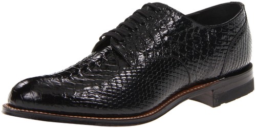 

Мужские брюки Stacy Adams Madison Oxford, черная змеиная кожа, США 11,5, Black snakeskin