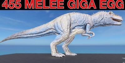TOP STATS 455 Melee Giga Egg Ark Survival Ascended PVE ASA PC/Xbox/PS5