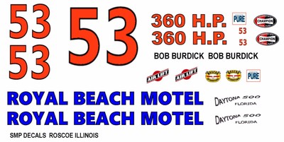 1960 Ford Bob Burdick's NASCAR 1/25th model car decal