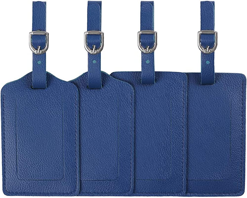 Tags Leather Personalized Suitcase Tag Set (blue)