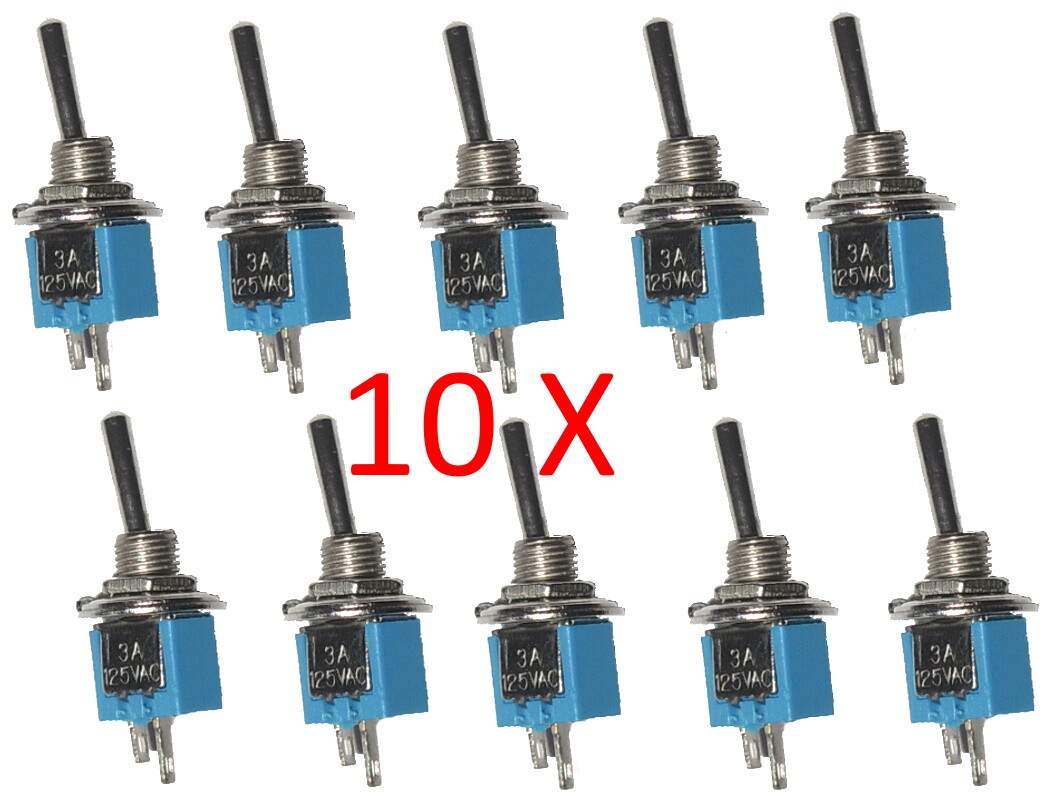 Schalter 12V 24V 3A 10 Stück Miniaturschalter Kippschalter