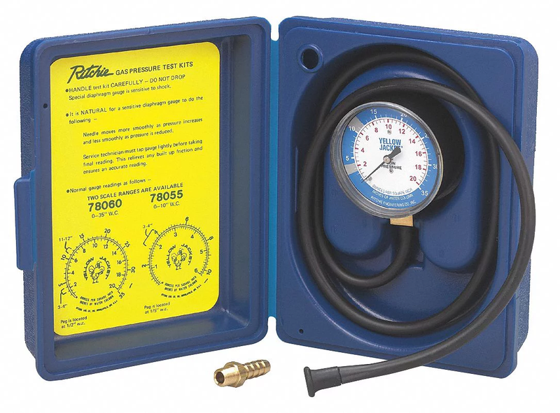 Yellow Jacket Gas Pressure Test Kit HVAC Diagnostic Equipment Free Shipping