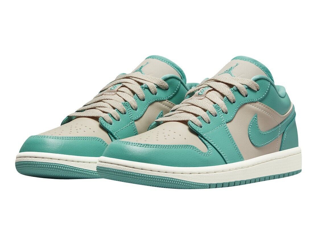 NEW Air Jordan 1 Low Women's Size 5.5 Sanddrift/Washed Teal