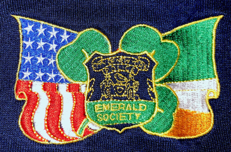 NYPD New York City Police NYC SweatShirt Sz XL Irish IRE Emerald Society