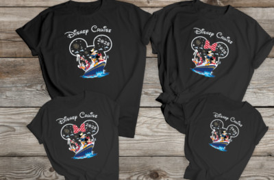 Matching family Disney cruise travel shirts unisex Black 2025 reveal gift