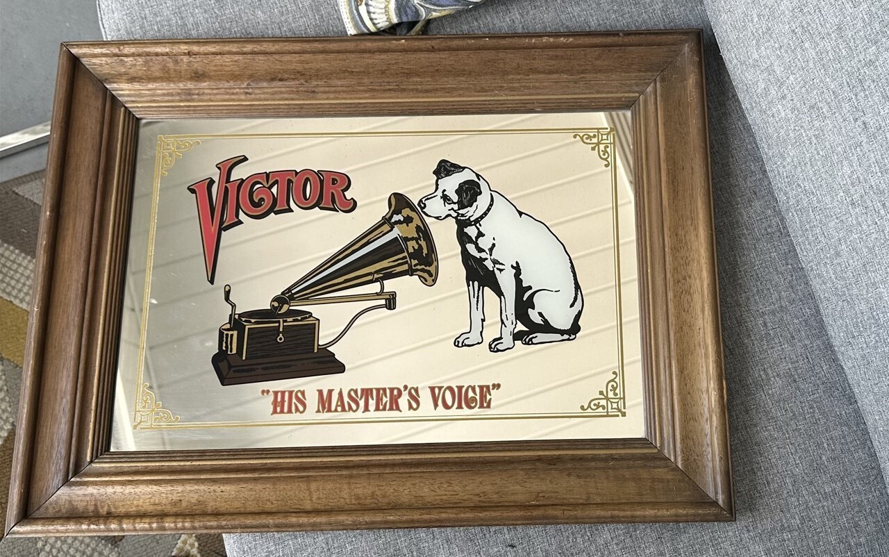 【希少】パブミラー　VICTOR his master’s voice 希少】パブミラーVICTOR his master's voice