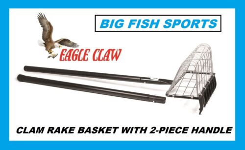 CLAM RAKE BASKET NEW! Two Piece Long Handle #04220-002 EAGLE CLAW NEW! RAKE